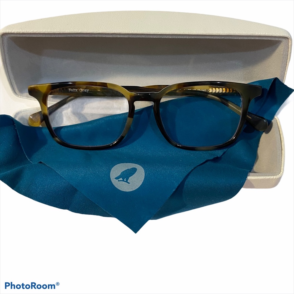 Felix Gray Eyeglasses Nash Whiskey Tortoise w case